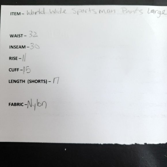 World Wide Sportsman Convertible Pants Men's Sz Large - Picture 6 of 7